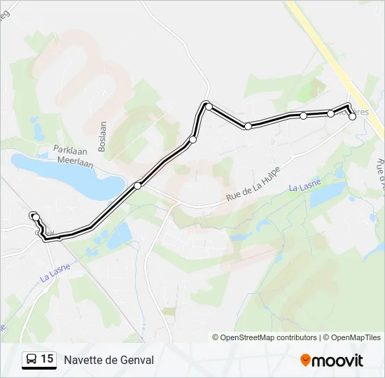 15 Bus Line Map