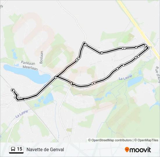 15 Bus Line Map