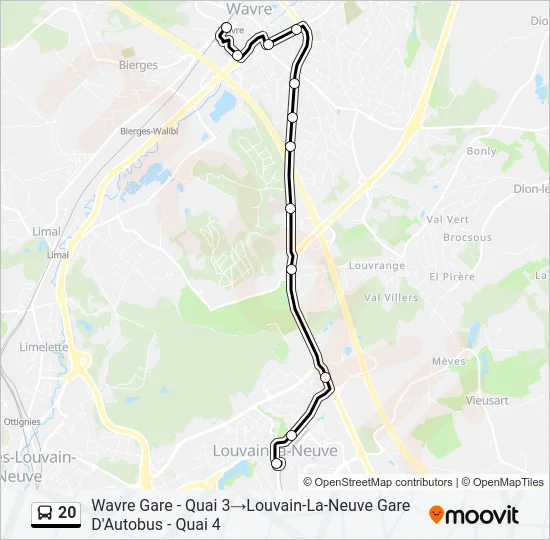 20 Bus Line Map