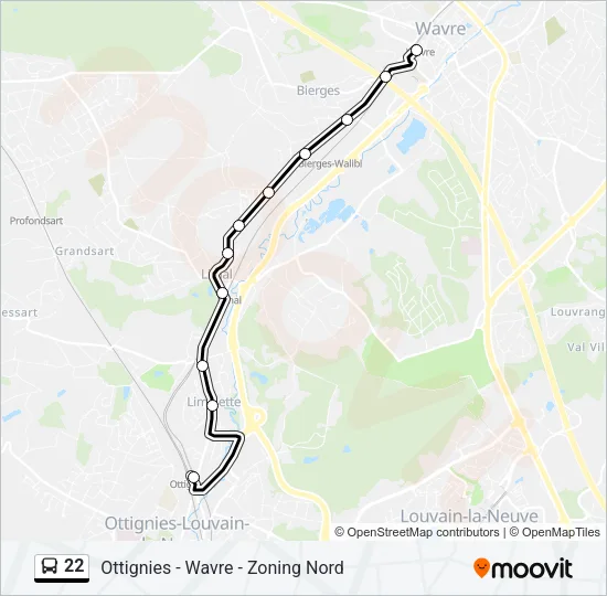 22 Bus Line Map