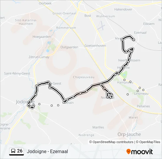 26 Bus Line Map