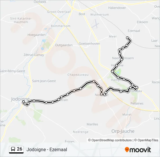 26 Bus Line Map