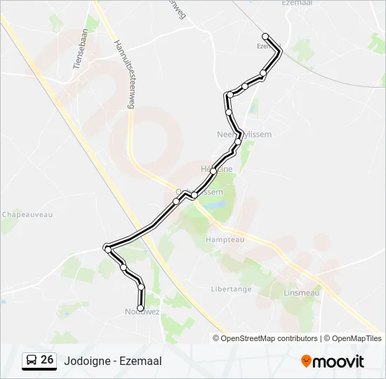26 Bus Line Map