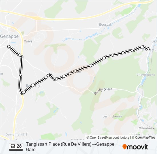 28 bus Line Map