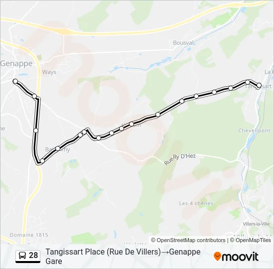 28 Bus Line Map