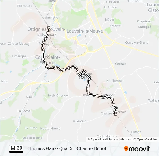 30 Bus Line Map