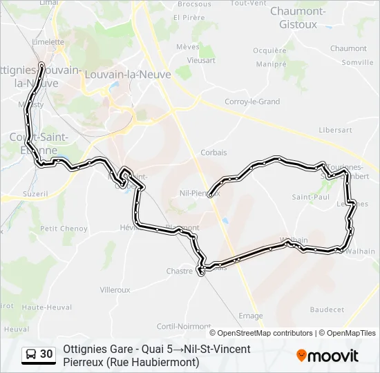 30 Bus Line Map
