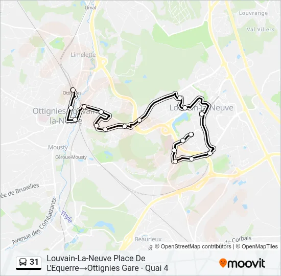 31 Bus Line Map