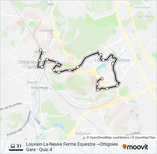 31 Bus Line Map