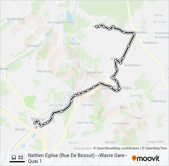 32 Bus Line Map