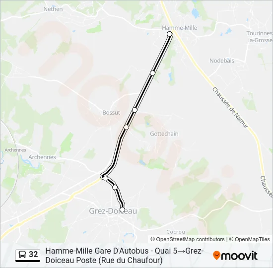 32 Bus Line Map