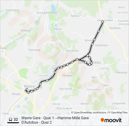 32 Bus Line Map