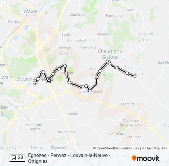 33 Bus Line Map