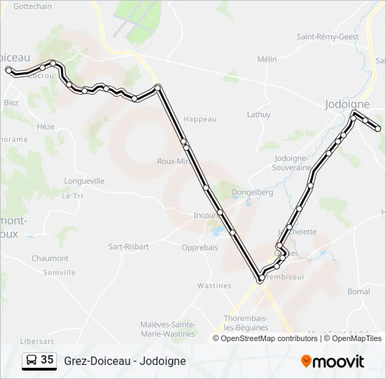 35 Bus Line Map