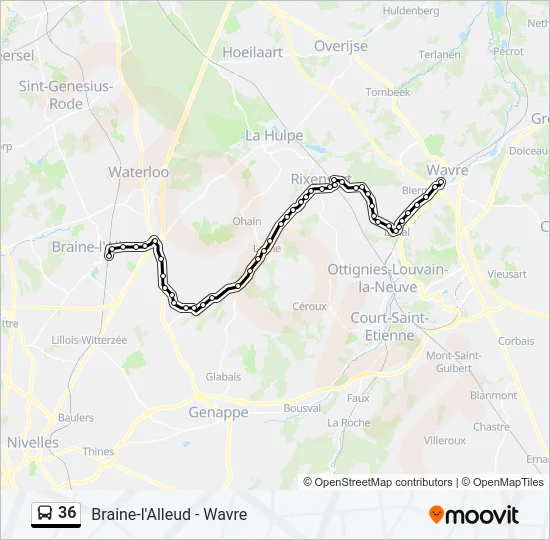36 Bus Line Map
