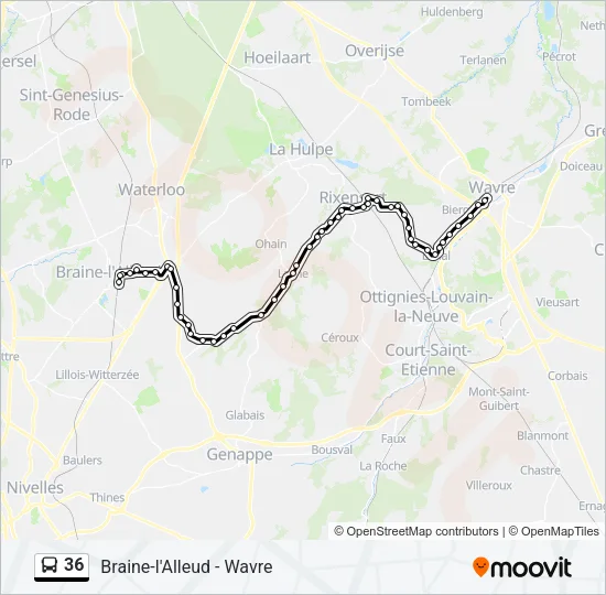 36 Bus Line Map