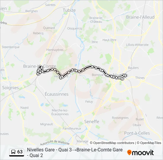63 Bus Line Map