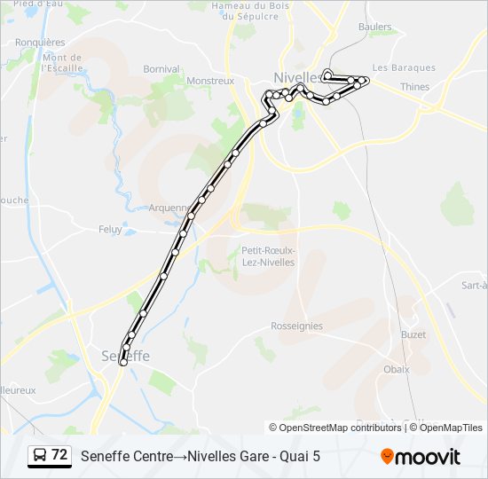 72 bus Line Map