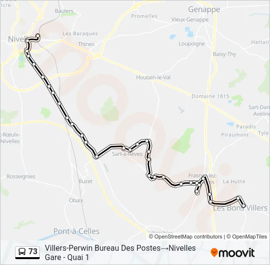 73 Bus Line Map