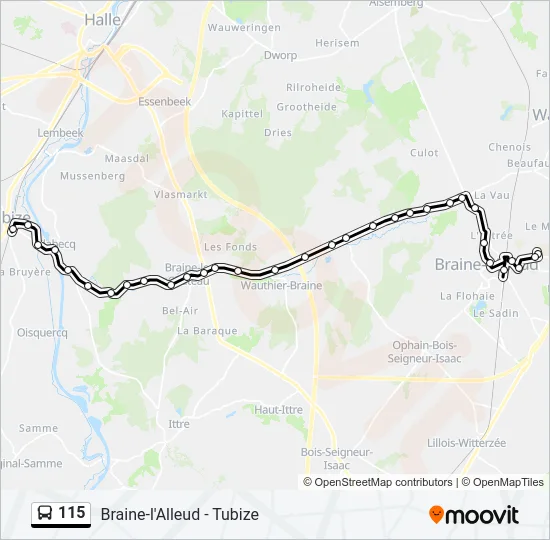 115 Bus Line Map