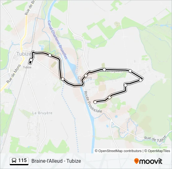 115 Bus Line Map