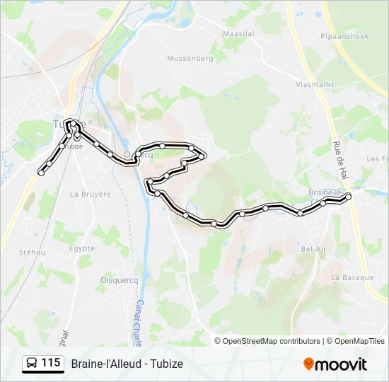 115 Bus Line Map