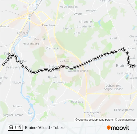 115 Bus Line Map