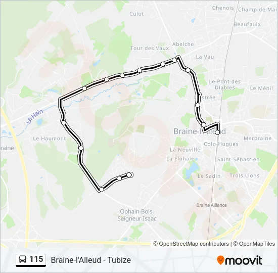 115 Bus Line Map