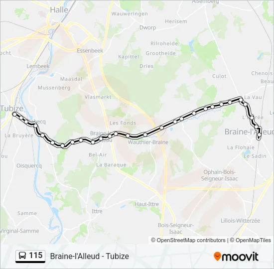 115 Bus Line Map