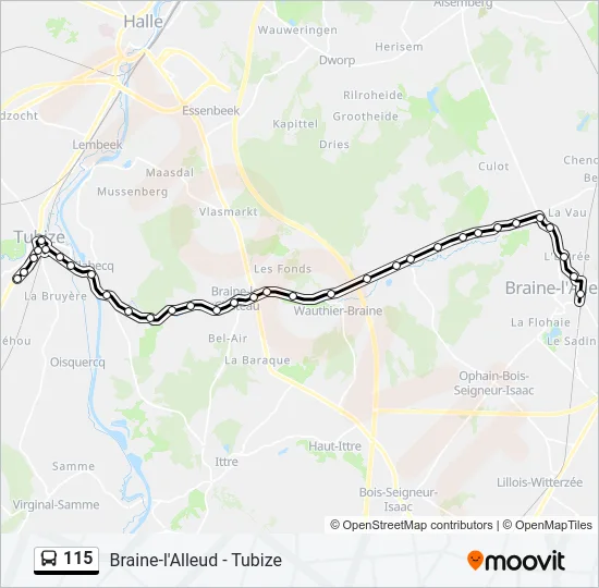 115 Bus Line Map