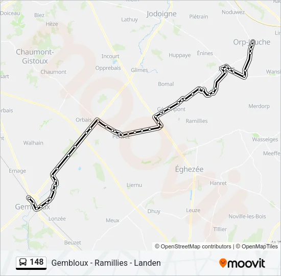 148 Bus Line Map