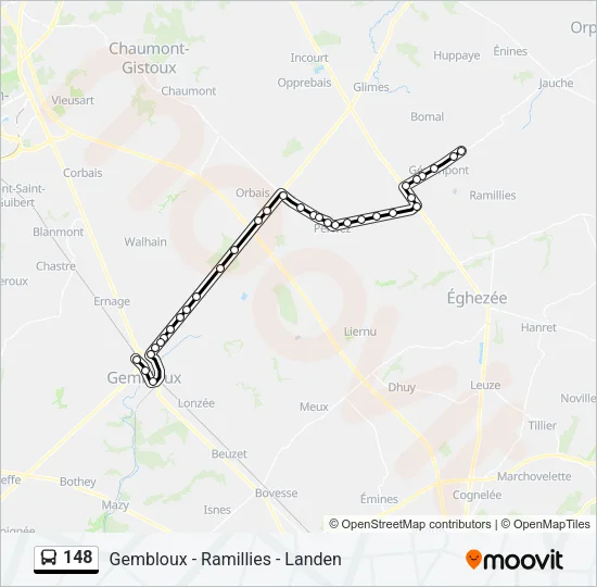 148 Bus Line Map