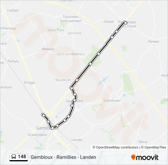 148 Bus Line Map
