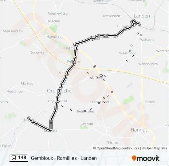 148 Bus Line Map