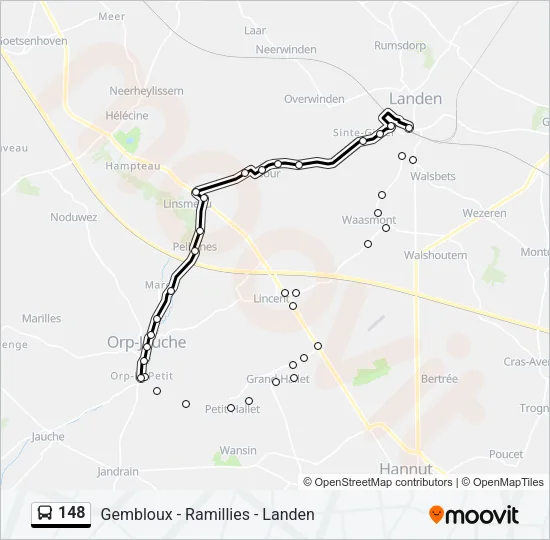 148 Bus Line Map