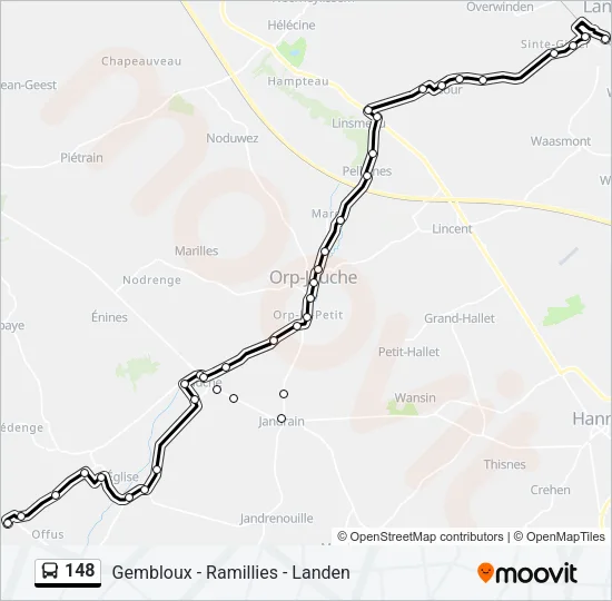 148 Bus Line Map