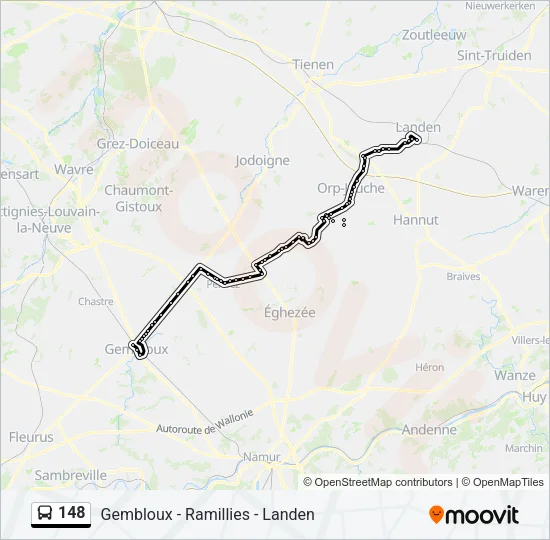 148 Bus Line Map