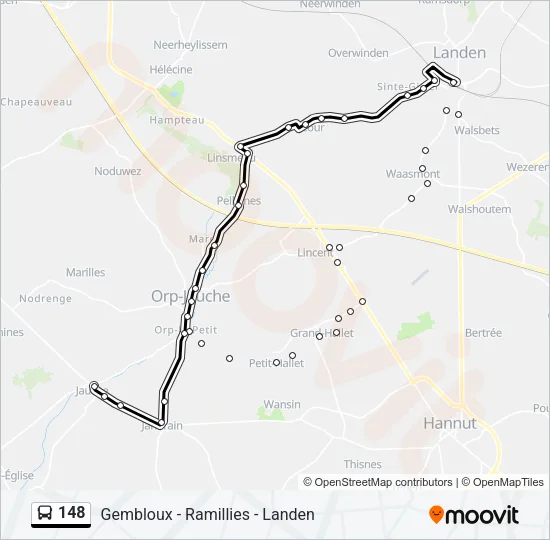 148 Bus Line Map