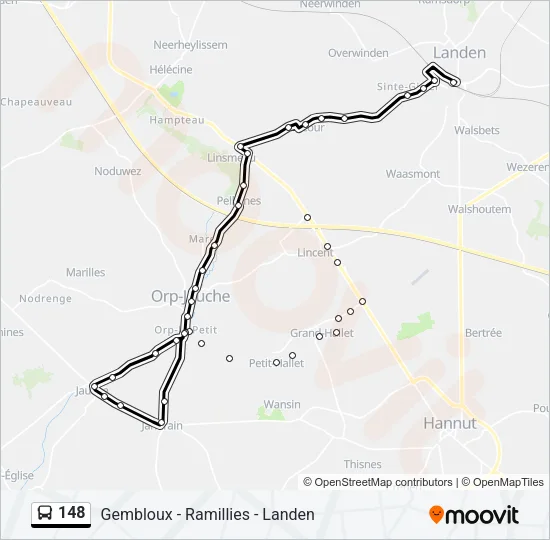 148 Bus Line Map