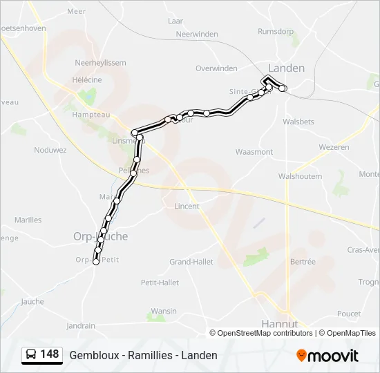 148 Bus Line Map