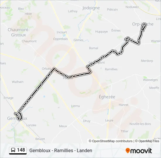 148 Bus Line Map