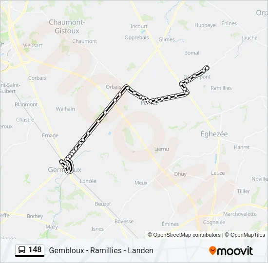 148 Bus Line Map