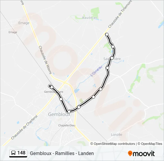 148 Bus Line Map