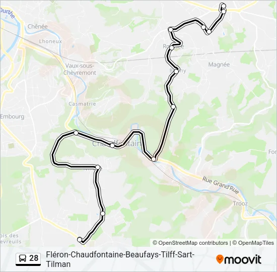 28 Bus Line Map