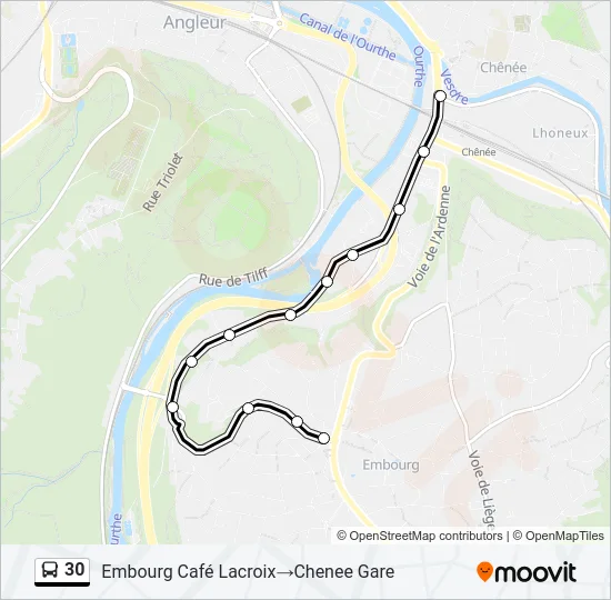 30 Bus Line Map