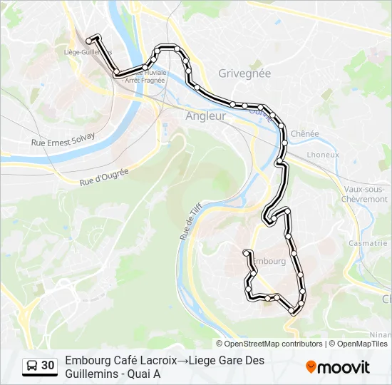 30 Bus Line Map