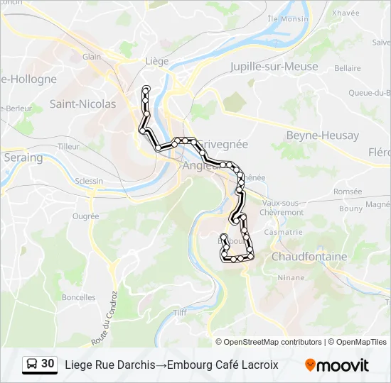 30 Bus Line Map