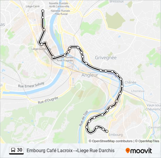 30 bus Line Map