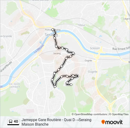 40 Bus Line Map