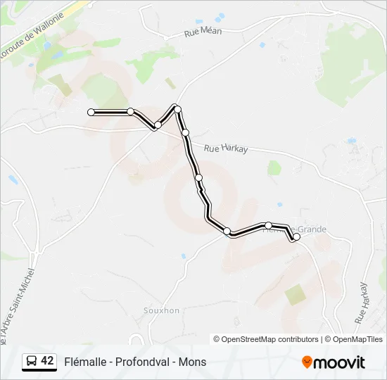 42 Bus Line Map